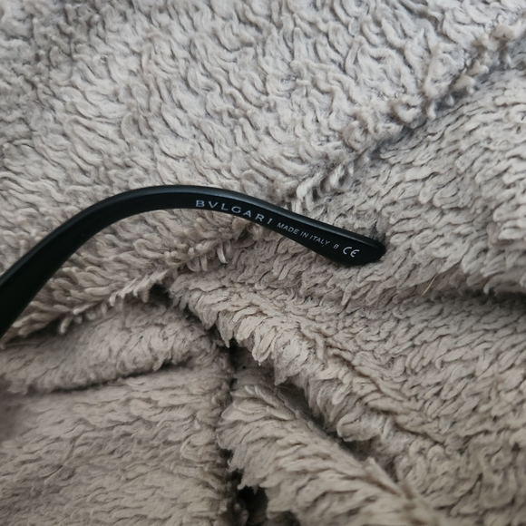 Bulgari Black Sunglasses with Gold Floral Accents - Picture 6 of 8